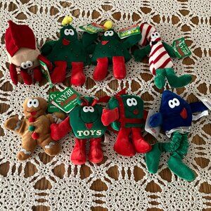 Lot of 8 Vintage Eckerd Merry Beans Christmas Bean Bags Plush – All with Tags